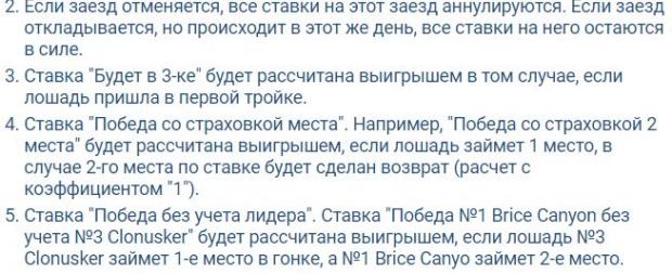 скачки правила ставок