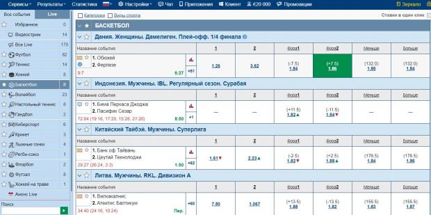 Линия баскетбол стратегии